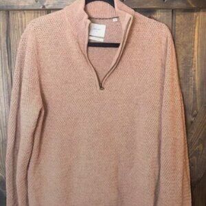Billy Reid Tan Zip Up Sweater
